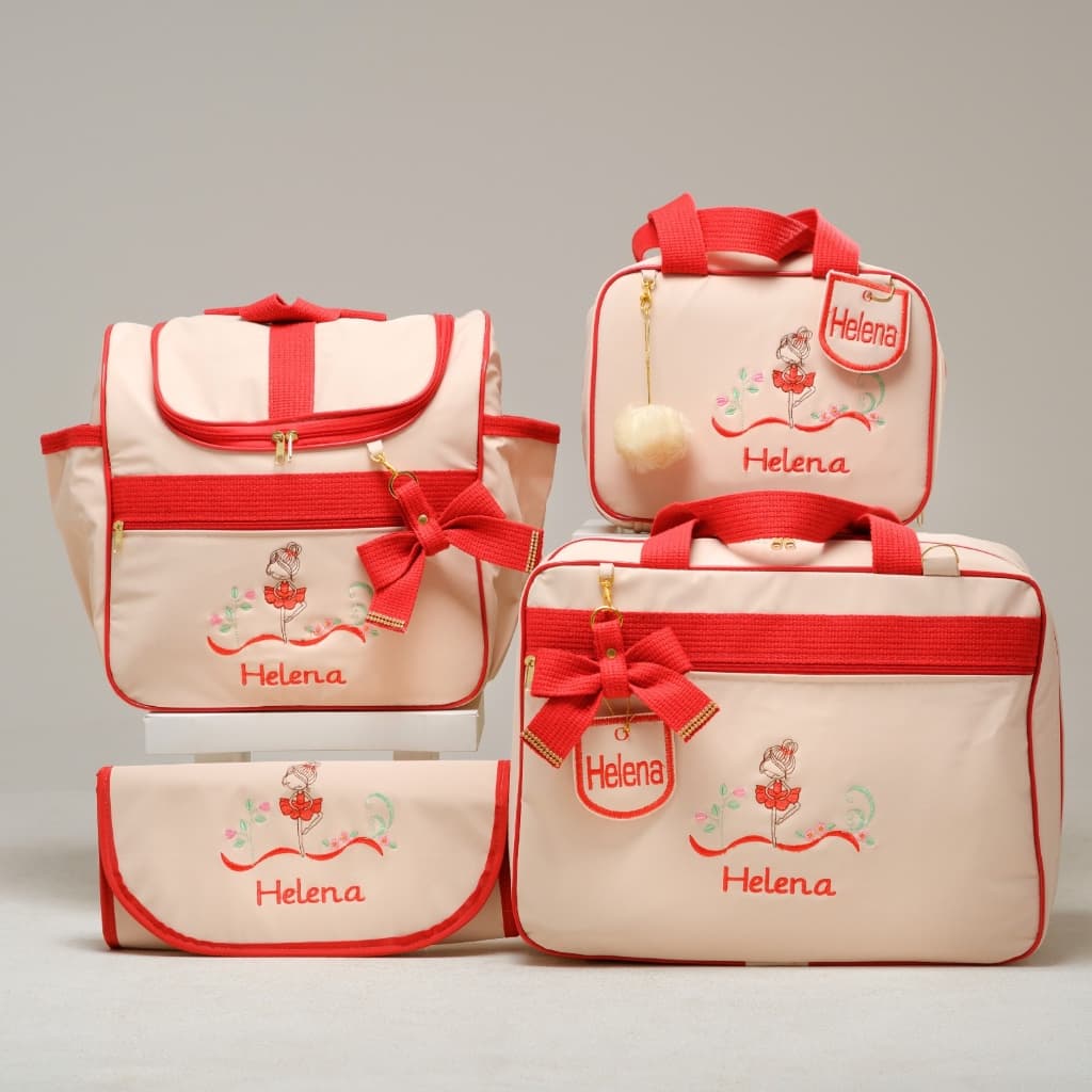 Bolsa Maternidade Menina Bailarina Luxo Térmica e Impermeável