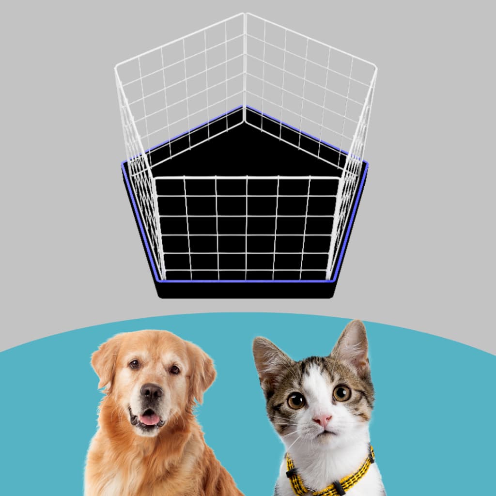 Cercado Pet Cercadinho Para Cachorro Dobrável Portátil Módulos Grade Tela