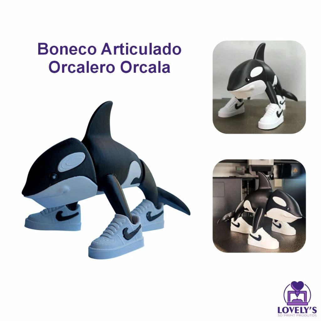 Boneco Articulado Colecionável Orcalero Orcala - Brainrot Italiano