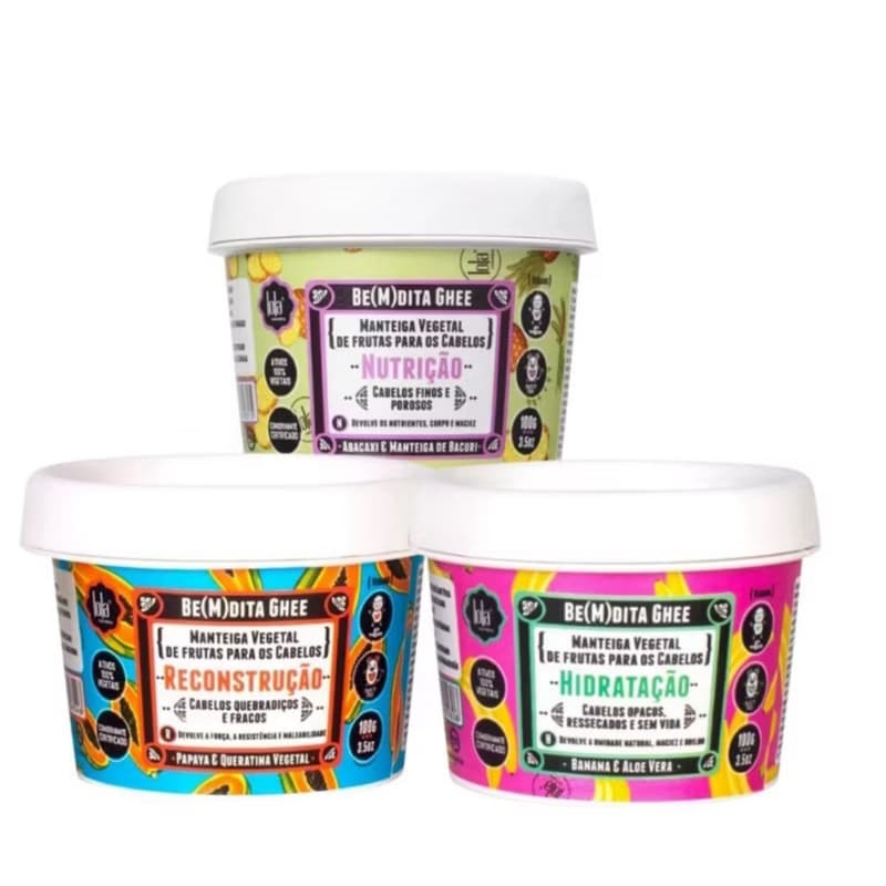 Kit Feira Cronolola Bemdita Ghee 100g Nutrição Hidratação e Reconstrução