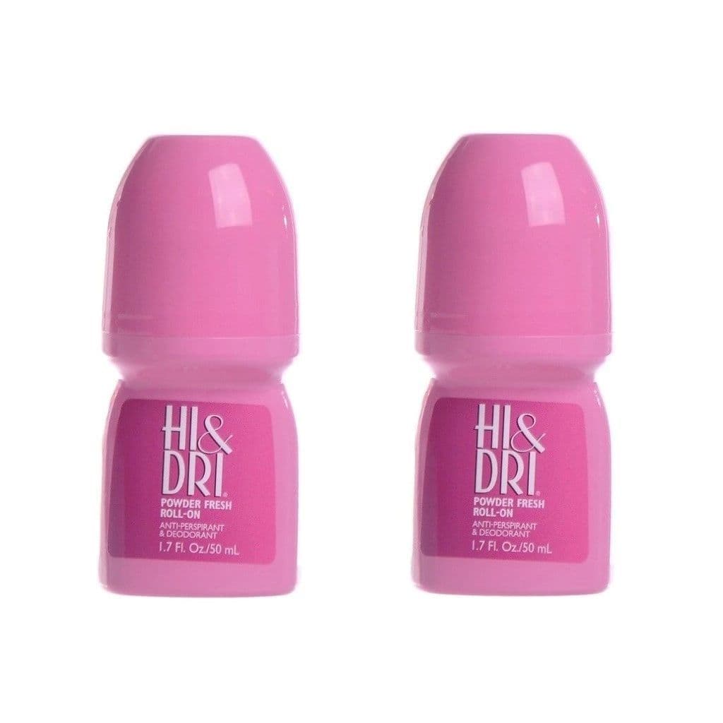 KIT COM 2 PEÇAS DO Desodorante Powder Fresh Rosa Roll On- Hi Dri 50 ML