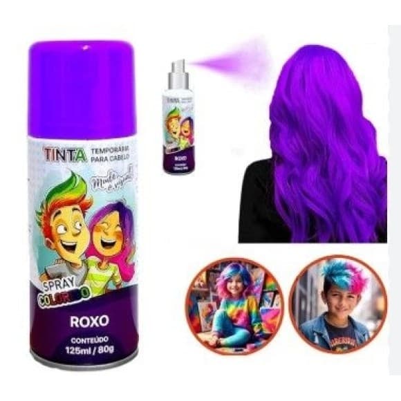 Tinta Temporaria De Cabelo - 150 ML, 80G Roxo
