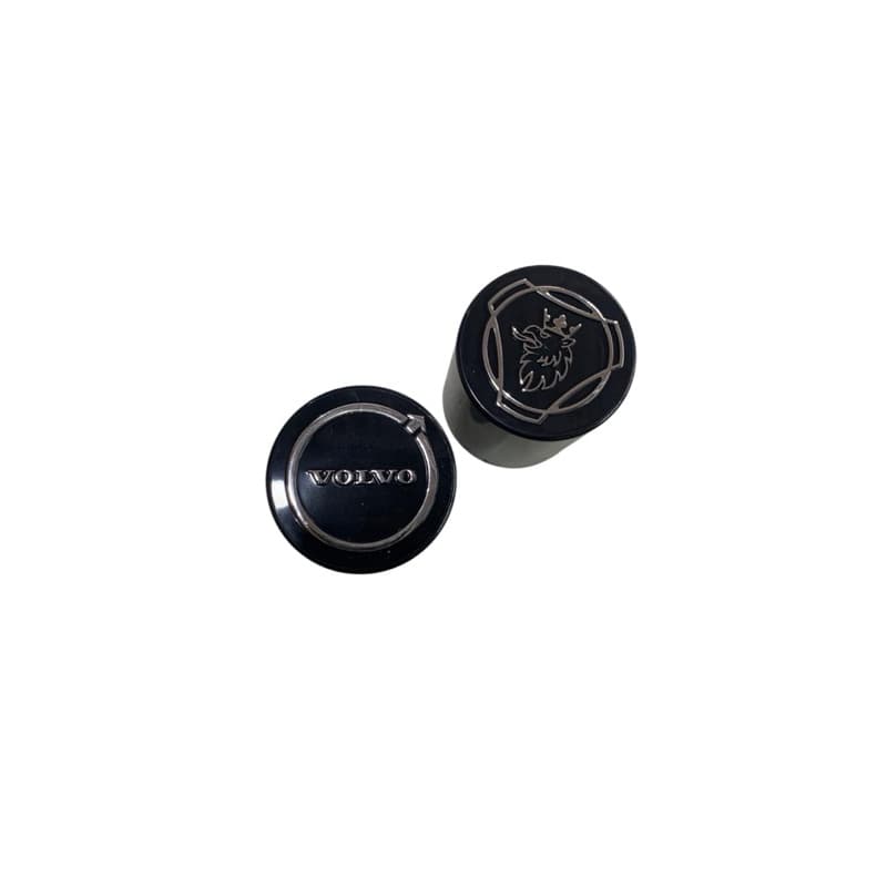 Capa Porca Boliviana Preta Premium Logo Cromada Volvo/ Sc - 32/33mm