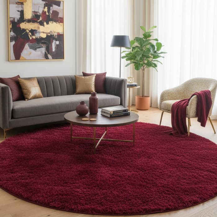 TAPETE REDONDO PELUDO FELPUDO 2 M EXTRA GRANDE VÁRIAS CORES