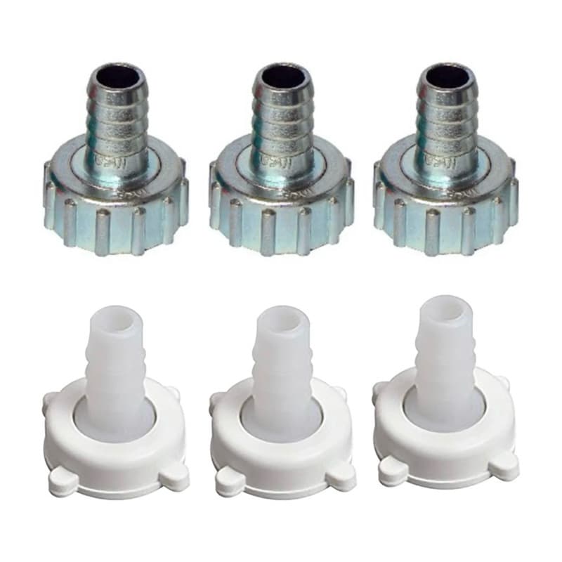 Kit 3 Conector Mangueira Torneira 3/4x1/2 Bico União Adaptador Rosca Metálica Tanque Jardim Lavadora ZAMAC PVC Garden