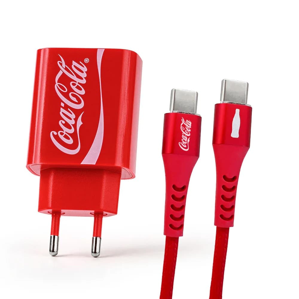 Kit de Carregamento Turbo USB-C 30W Vermelho | Coca-Cola