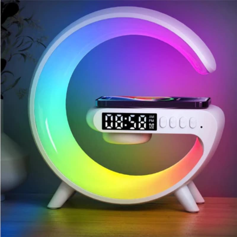 Luminária RGB - caixa de som -carregador por indução - G speaker