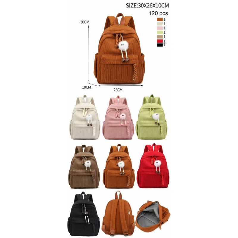 Mochila Veludo Corduró Premium | Design Minimalista e Funcional