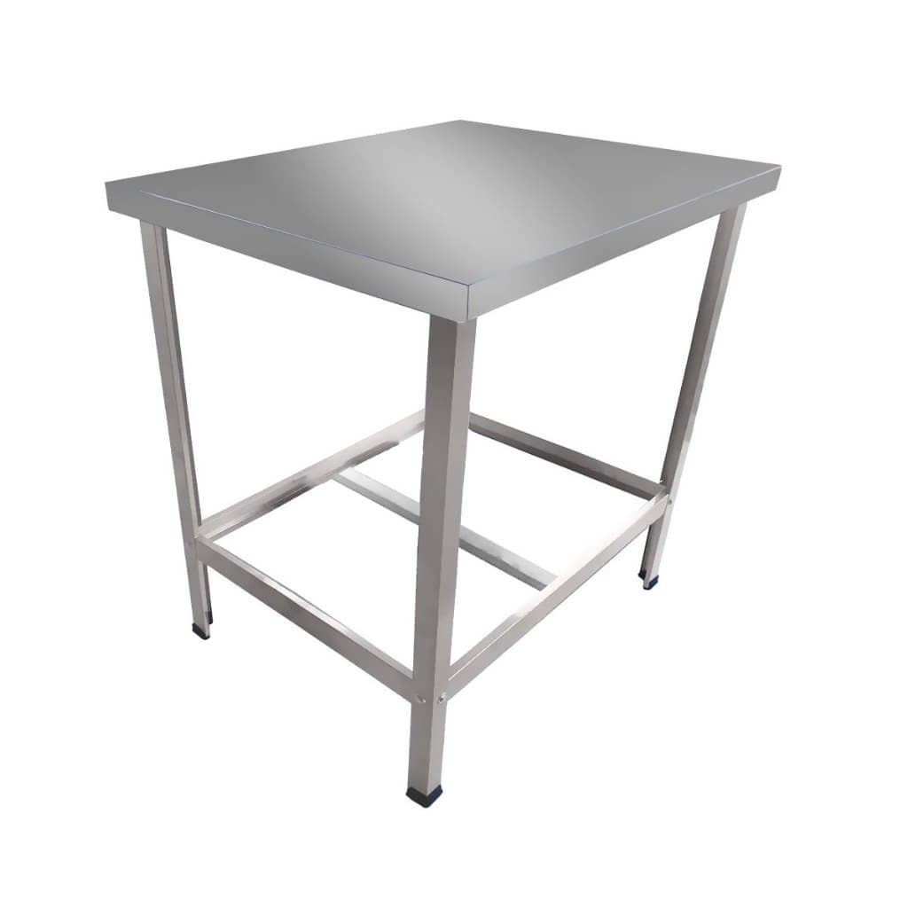 Mesa De Serviço Bancada Confeitaria 55x55 Slim Tampo Inox