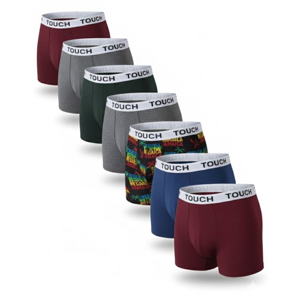 Kit 5 Cuecas Box Masculina Cotton Touch Algodão Macio Confortável Adulto Dia a Dia