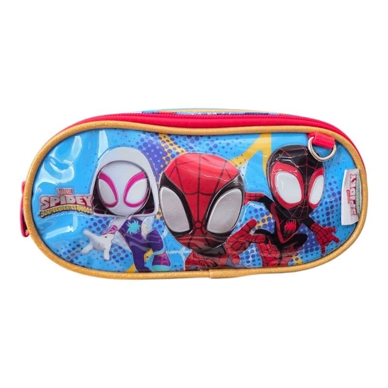Estojo Infantil Duplo Escolar Marvel Homem Aranha 02 Divisórias Spider-man