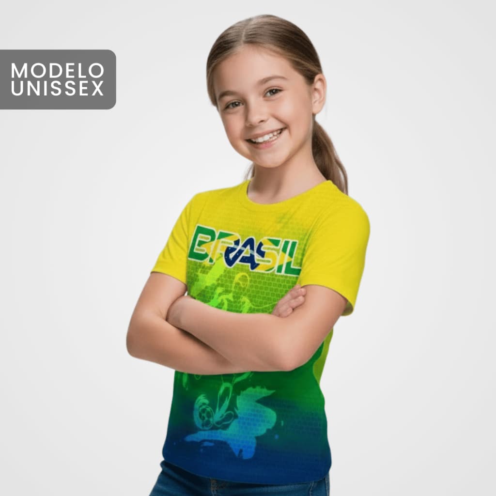 Camiseta Infantil Eleições Brasil Blusa Estampa Brasileira Roupas Criança Unissex