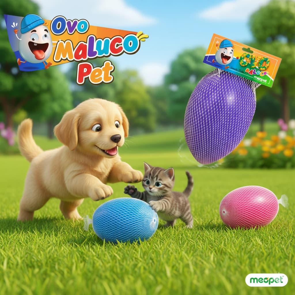 Brinquedo Interativo Mordedor Cachorro Grande Pet Ovo Maluco