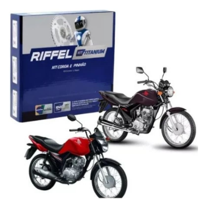 Kit Transmissão Relação Tração Honda Cg 125 Fan Cargo  Original Riffel