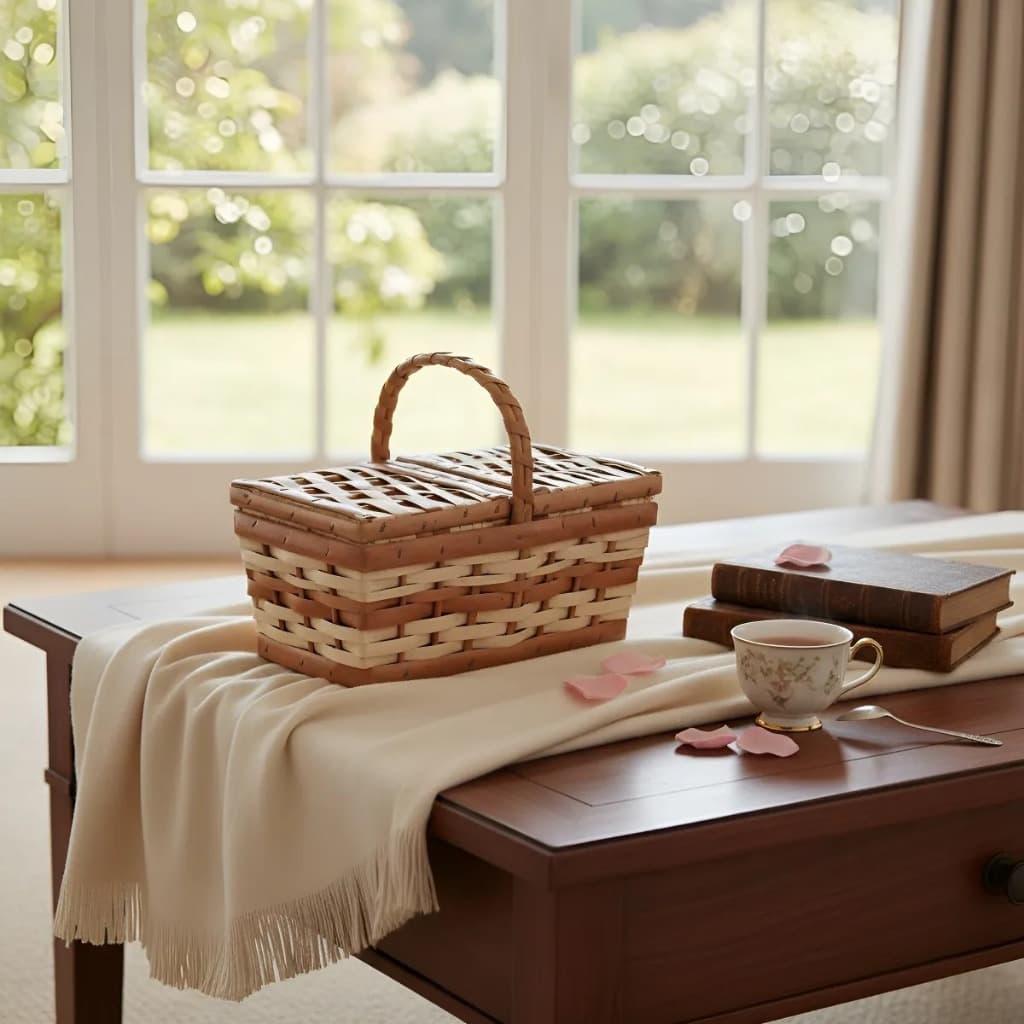 Mini Cesta Piquenique Decorativa – Compacta e Charmosa