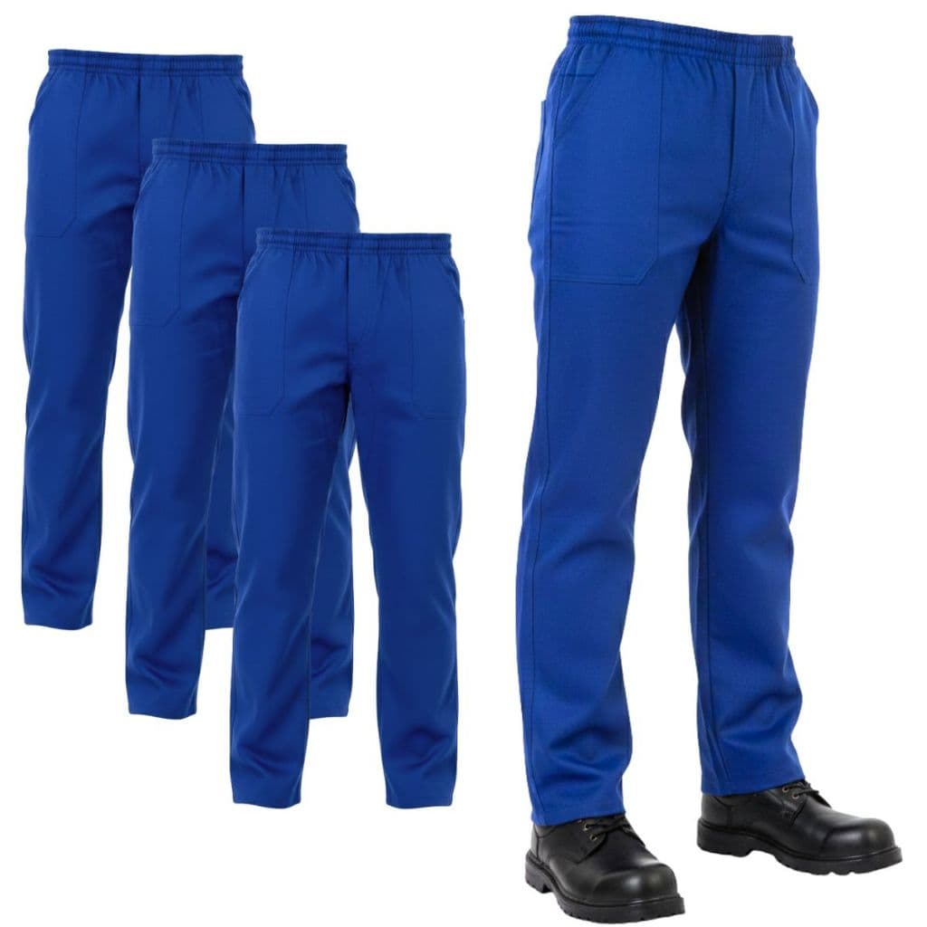 KIT 03 CALÇA REFORÇADA Brim pesado Azul Fardamento Uniforme Profissional Trabalho Algodão