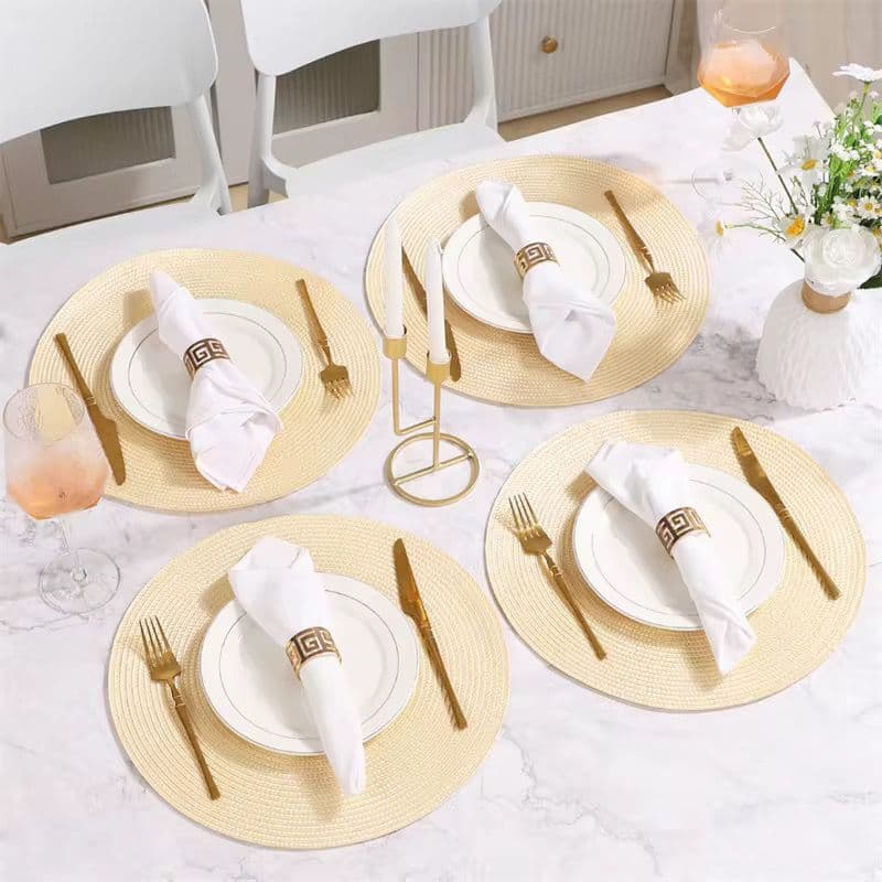 Jogo Americano de Mesa Redondo Jantar para Mesa Posta Cozinha Descanso de Prato Multiuso Resistente