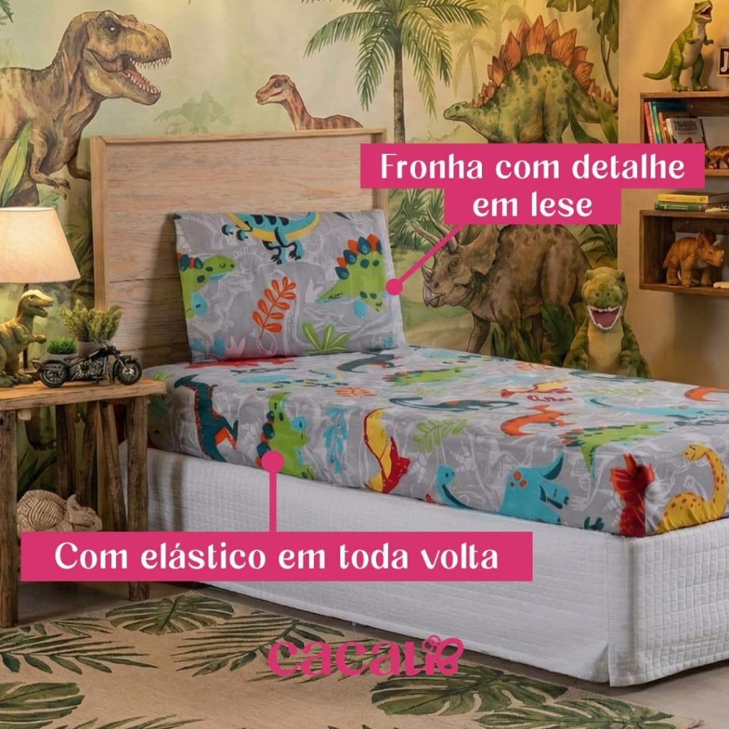 Jogo De Cama Solteiro 02 Peças Estampado Várias Estampas Infantil
