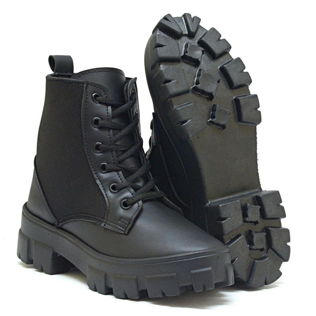 bota coturno feminino blogueirinha solado tratorado lançamento