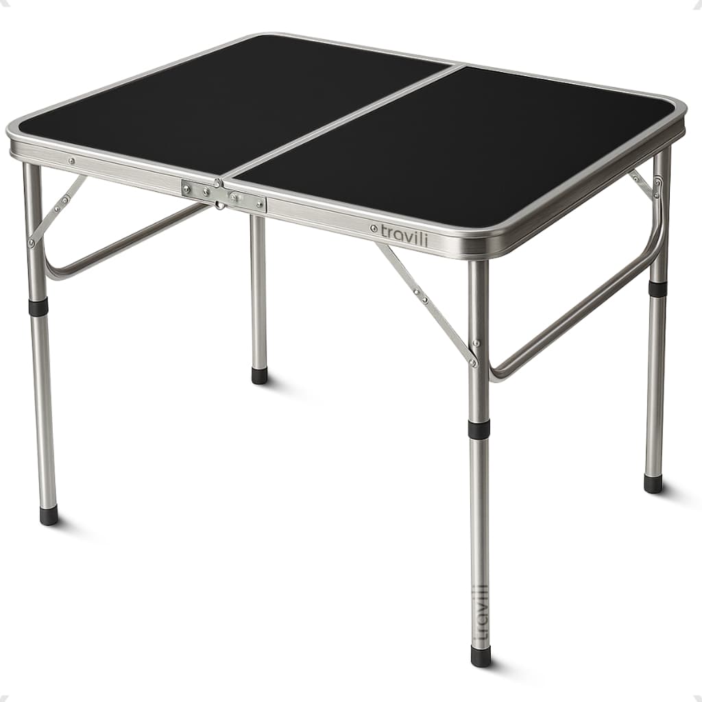 Mesa Dobrável Portátil Maleta 90x60cm Com Alça Resistente e Pés Dobráveis Para Camping