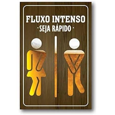 Quadro Decorativo para banheiros, bares 20x30cm