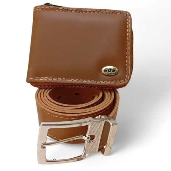 KIT CINTO MASCULINO E CARTEIRA MASCULINA DE ZÍPER