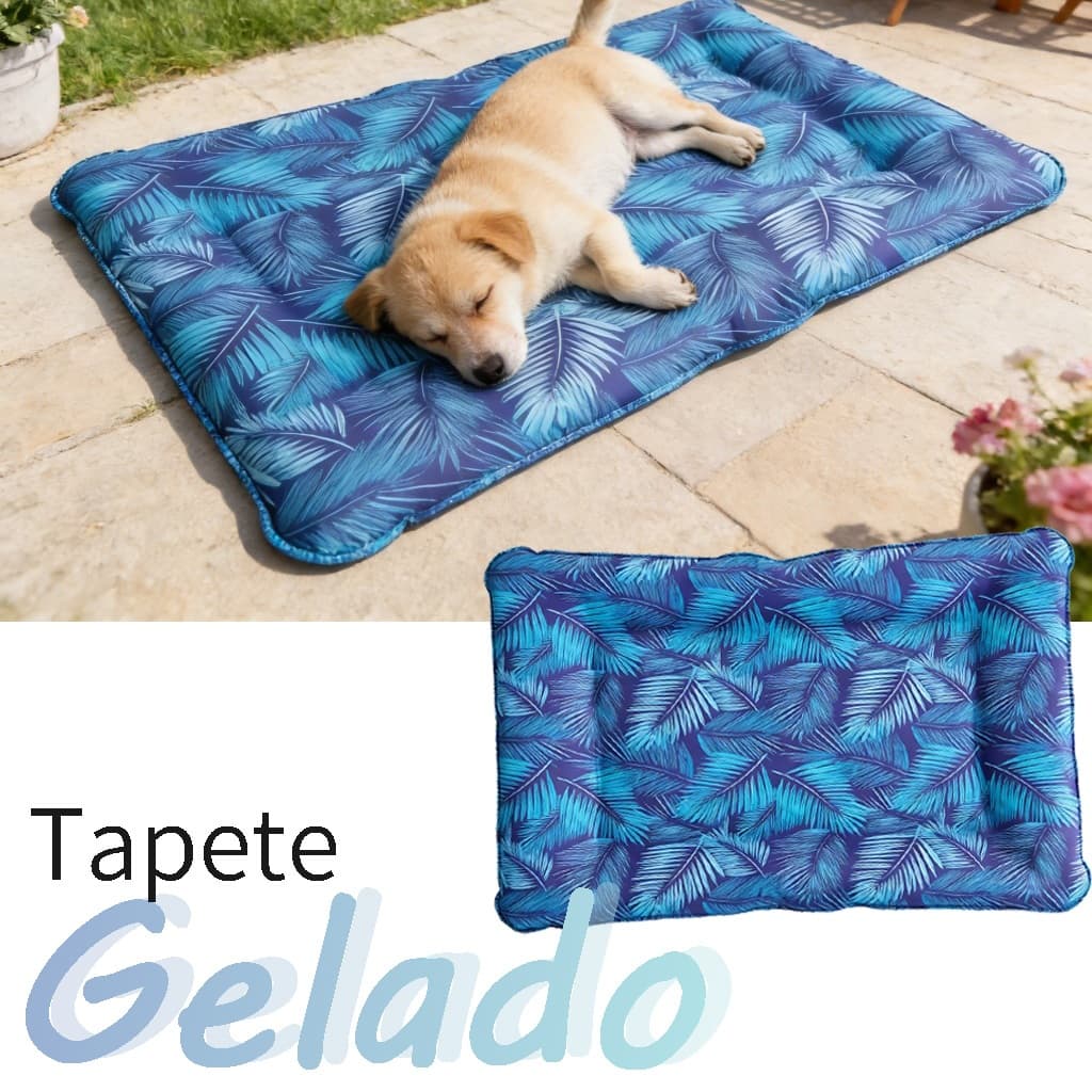 Tapete Gelado 65cmx50cm Refrescante Espesso Para Cachorro Gato Pet Cama Colchonete Almofada Grande