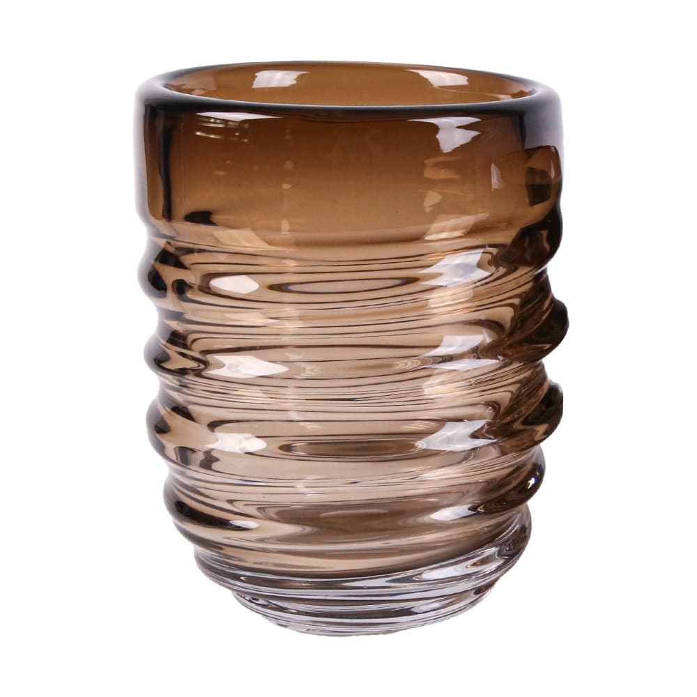 Vaso De Vidro Decorativo Murano Sala Aparador Moderno Siena Brown Luxo