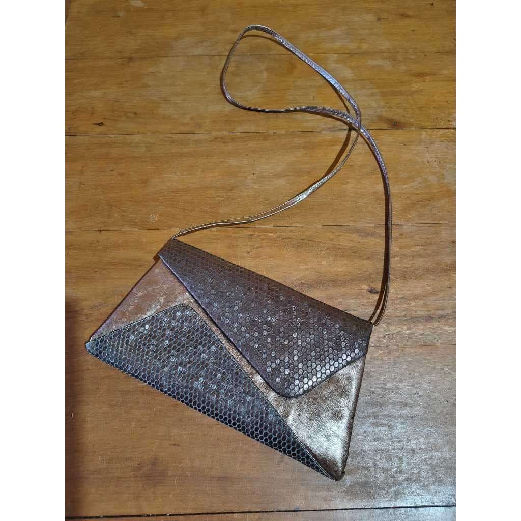 CZARINA, Bolsa Vintage de festa, ouro velho, Déc.80/90, USADA, LER ANUNCIO ABAIXO, Ótimo estado, Acervo