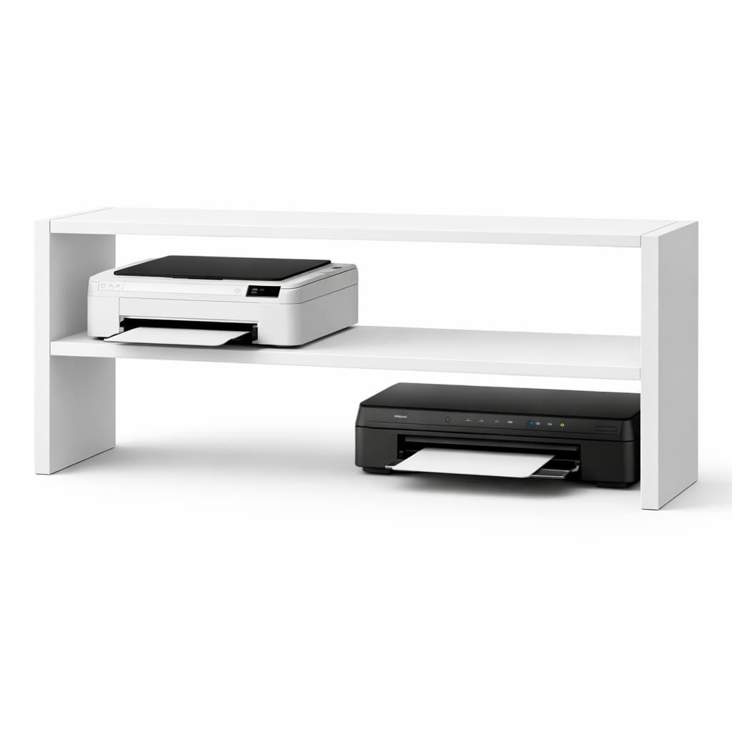 Suporte Para Impressora Com 1 Divisória 45x33,6x30cm Mdf Mesa Escritório Organização