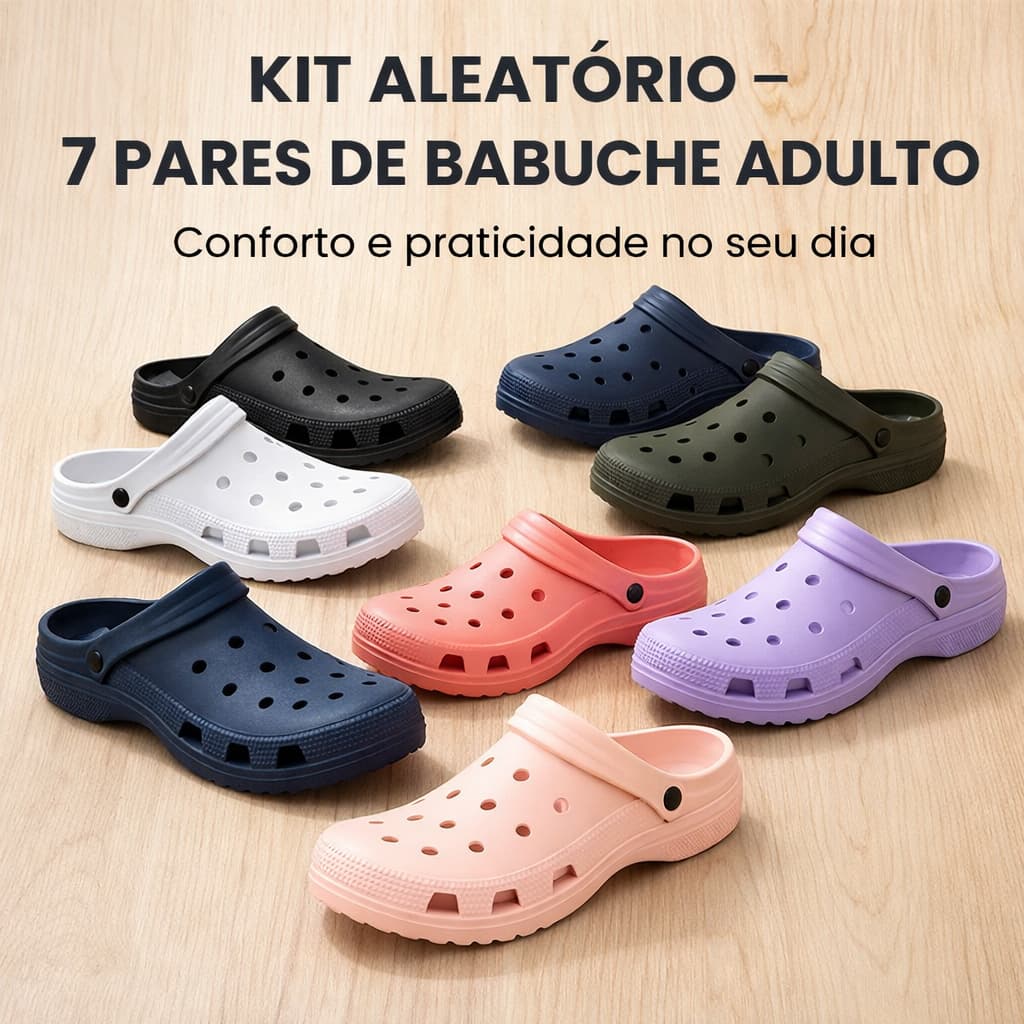 Kit 7 Sandálias Feminina Leve Conforto Para Casa Uso Diário Lazer Verão E Caminhadas Curtas