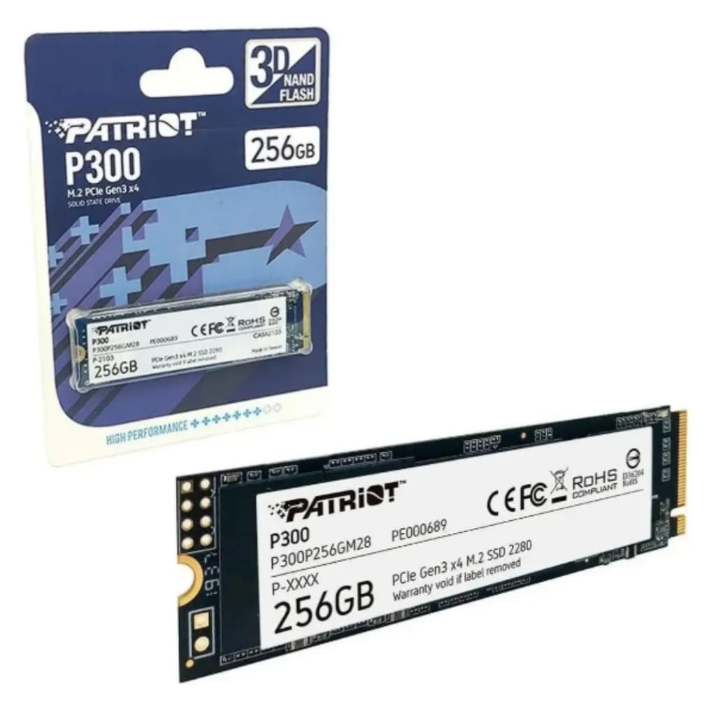 SSD M.2 NVMe Patriot P300 256GB – Alta Velocidade e Performance 2280