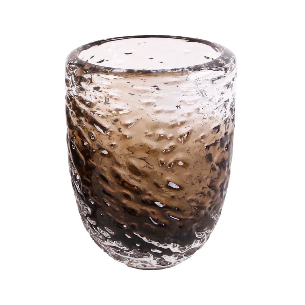 Vaso De Vidro Decorativo Murano Sala Aparador Moderno Messina Brown Luxo