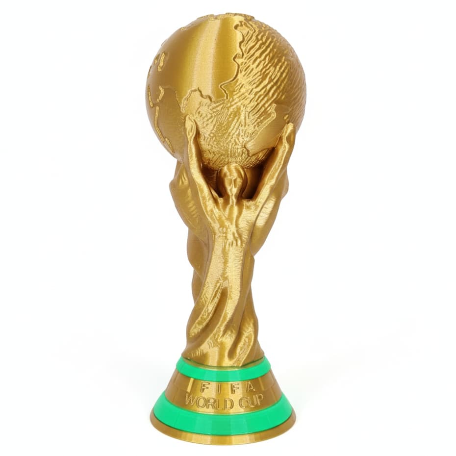 Taça Copa do Mundo 2026 20cm Premium Item Decorativo de Futebol Brasil Campeão Envio Rápido + Brinde