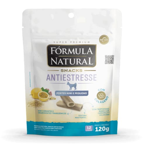 Fórmula Natural Snacks Antiestresse Cães Adultos Portes Mini e Pequeno 120 g