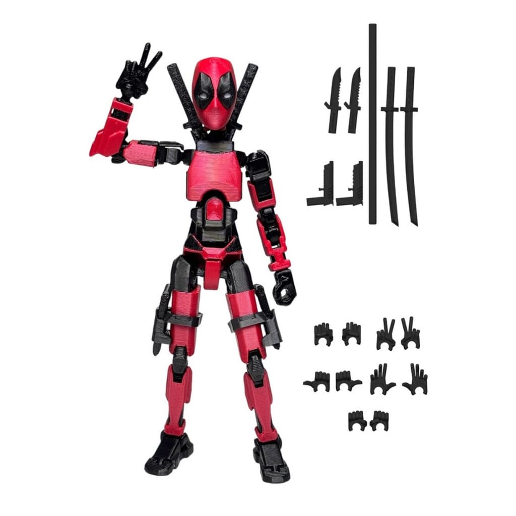 Boneco dummy deadpool para montagem articulado posições