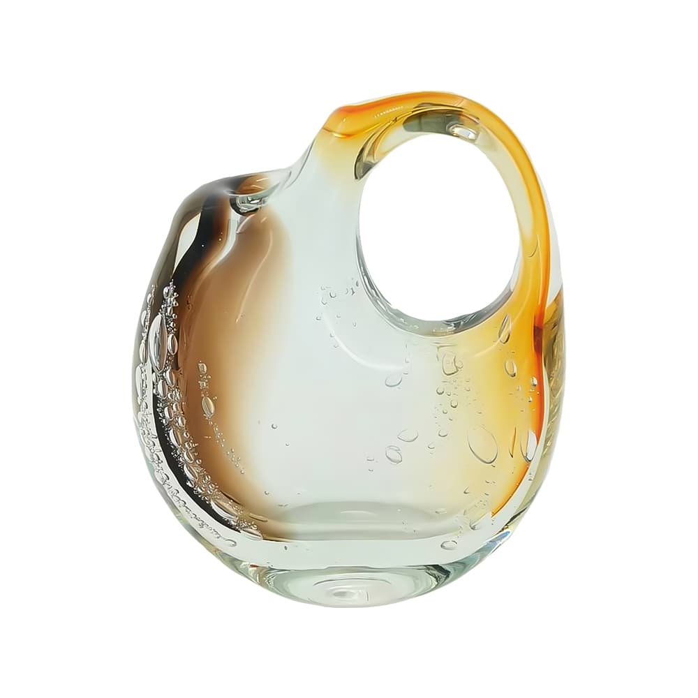 Vaso De Vidro Decorativo Murano Sala Estar Jantar Linha Moderno Luxo