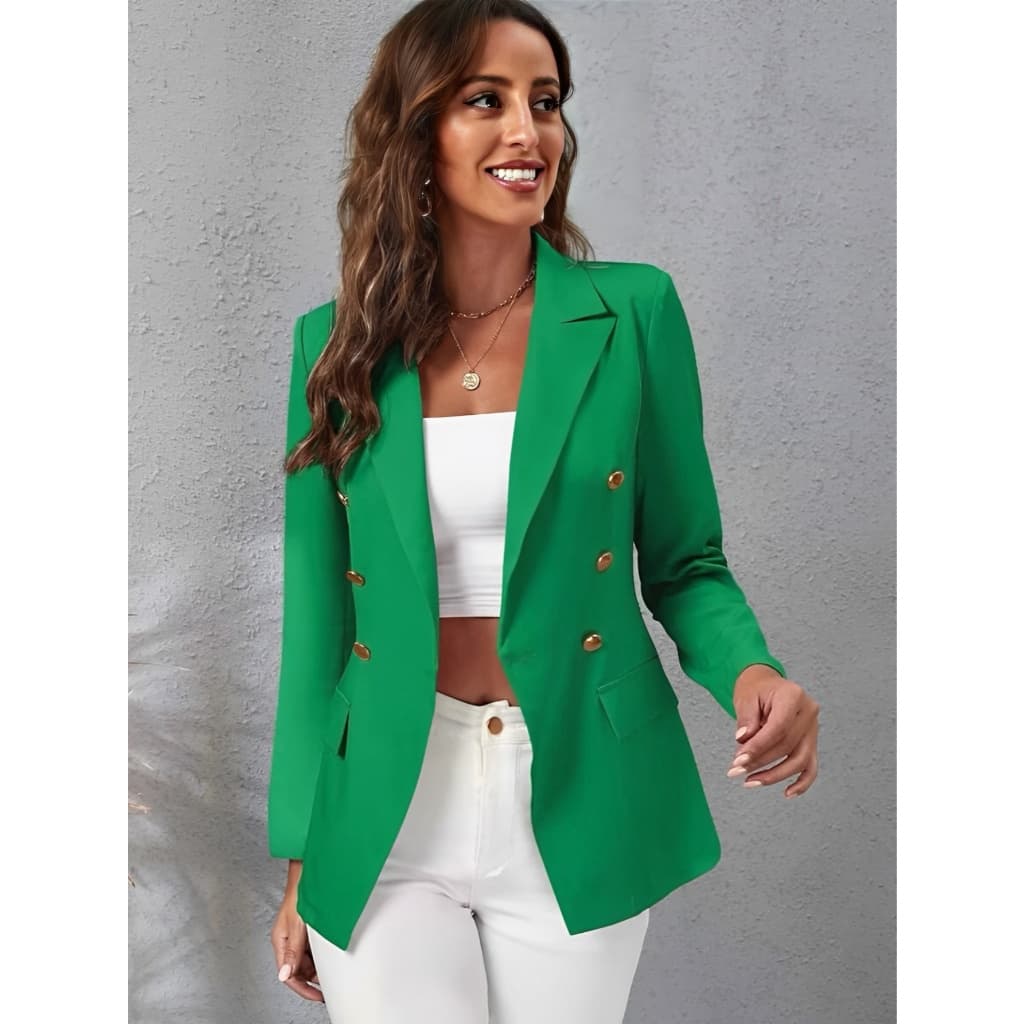 Blazer Feminino Casaquinho Alfaiataria Casaco Social Com Botão Premium Envio Rápido