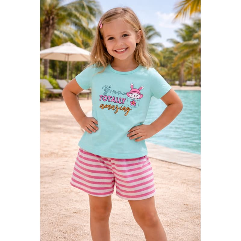 Conjunto Infantil Feminino Verão Super Confortável e Estiloso