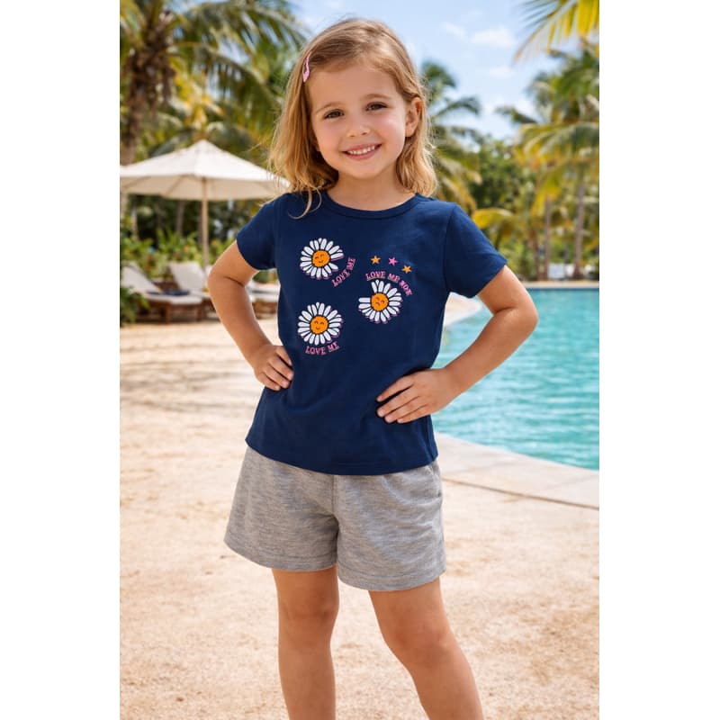 Conjunto Infantil Menina Verão – Fofo, Leve e Confortável