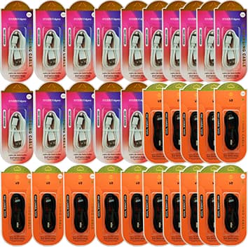 KIT COM 30 CABOS TURBO  15 CABOS COMPATIVEL PARA IPHONE 15 CABOS PARA SMARTPHOE V8 NO ATACADO PARA A REVENDA