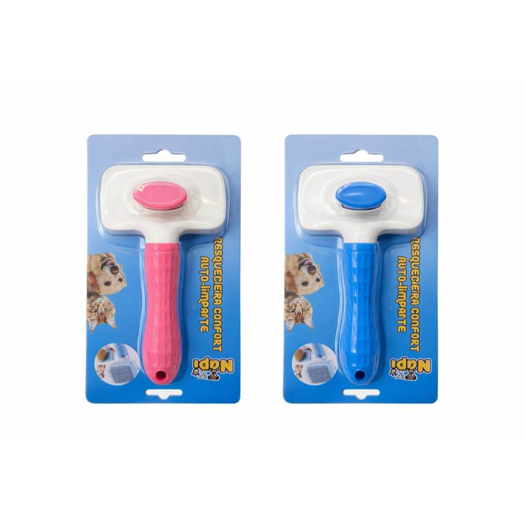 Escova Removedora Rasqueadeira Tira Pelos Automática Pets Cachorros Gatos