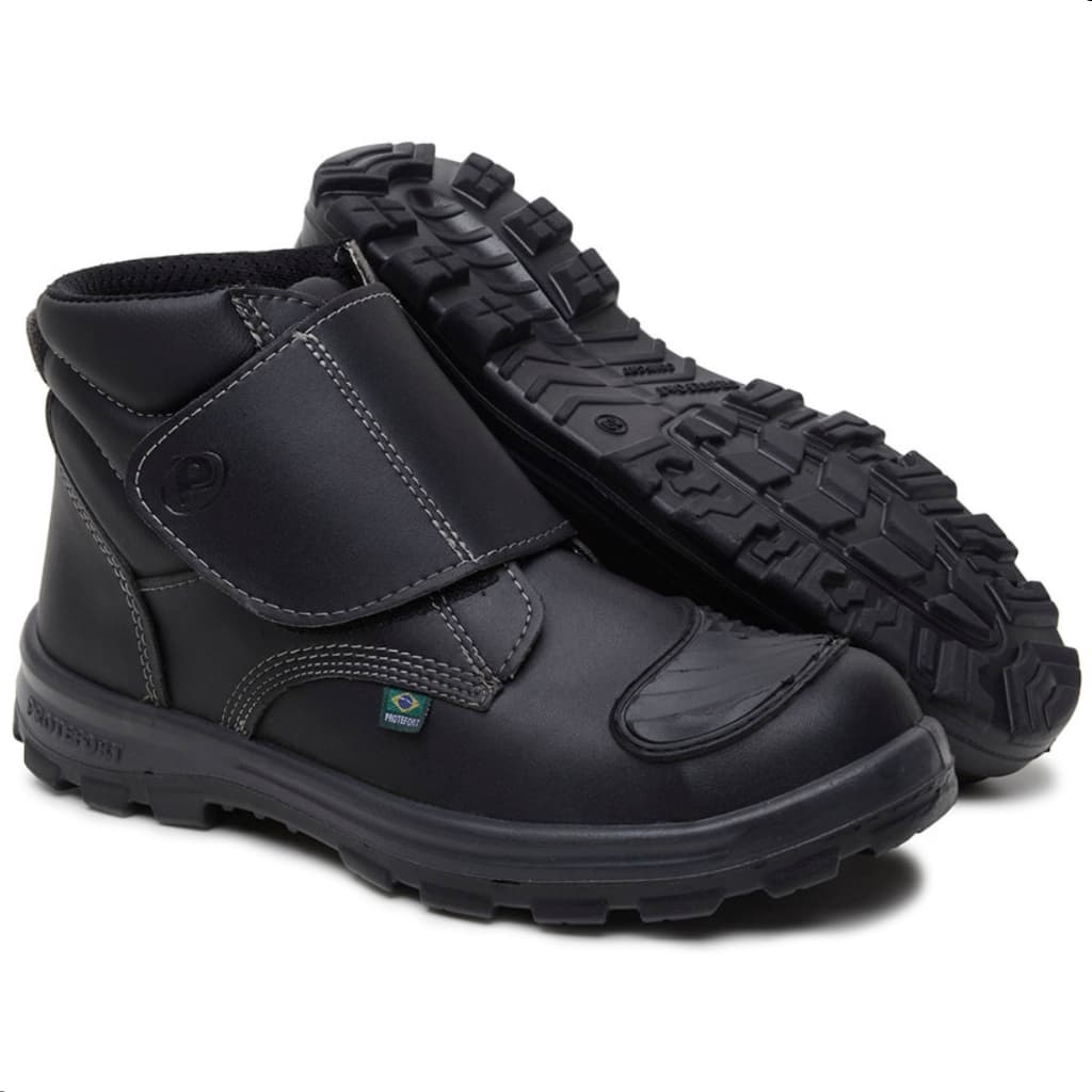 Bota Motociclista Torque Ultra Leve Preta EPI com CA 42466 Microfibra Alta Resistência Protetora
