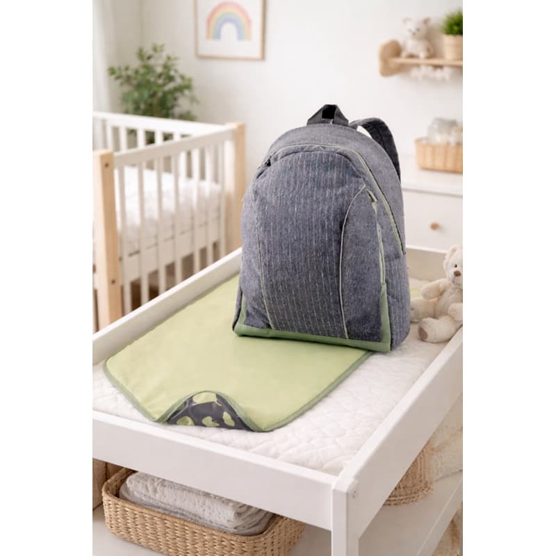 Mochila Papai e Bebê com Trocador Natura | Sustentável | Unissex | Sem Produtos