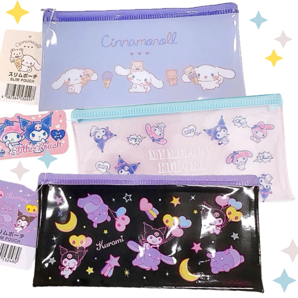 Necessaire estojo Sannrio Cinnamoroll Kuromi My Melody Hello Kitty