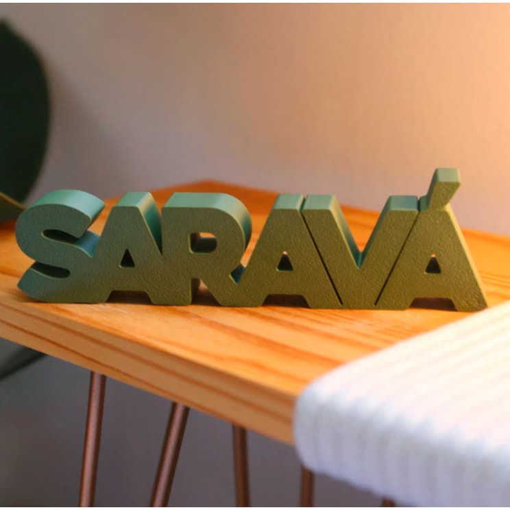 Letreiro Decorativo Saravá Decoração moderna para casa, sala, quarto e presente especial de axé