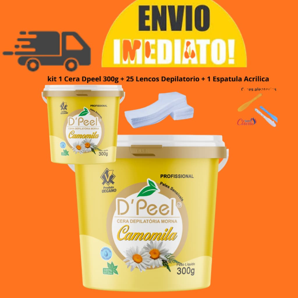 Cera Depilatória Antialergica 300g Com Lenços E Espátula