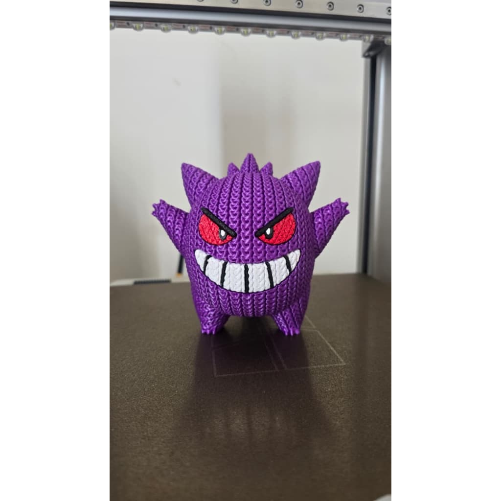 Pokémon Gengar Miniatura Decorativa Estilo Crochê – Impressão 3D