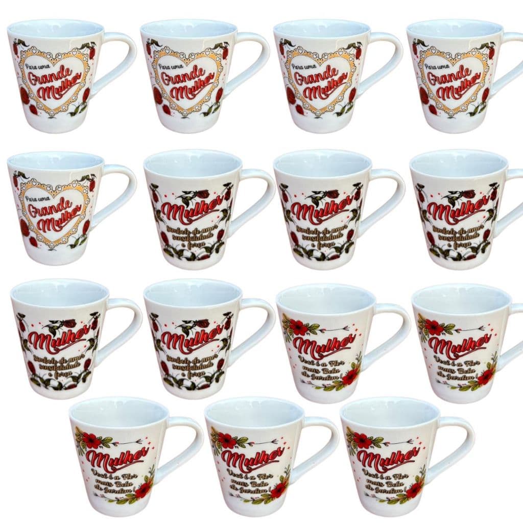 Caneca Porcelana Dia Das Mulheres Xícara Personalizada Café Chá