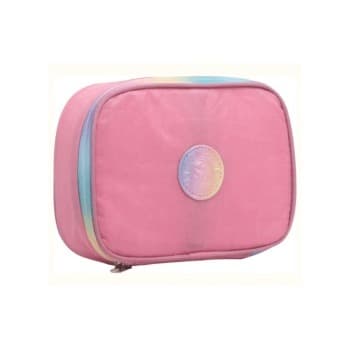Estojo Escolar Box Com Zíper Tie-dye Nylon Yepp Not So Basic Rainbow